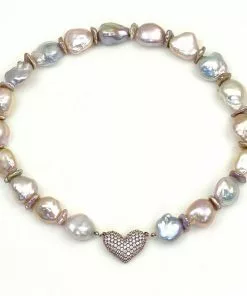 Gigi Kaufman Jewelry Multi Colored Soufflé' Baroque Pearl Necklace