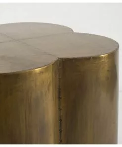 Mercana Brass Quatrefoil Side Table