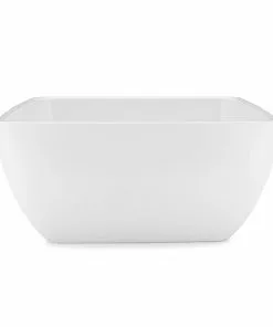 Q Home Large White Square Melamine Bowl