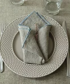 Linen Me Gifts By Occasion Natural Stone Blue Linen Napkin