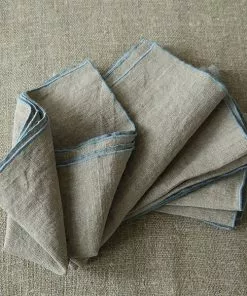 Linen Me Gifts By Occasion Natural Stone Blue Linen Napkin