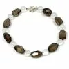 Gigi Kaufman Jewelry Faceted Smokey Quartz With Cloudy Quartz Rounds Necklace Gifts By Recipient