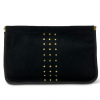Kempton & Co Black Stud Snap Frame Clutch