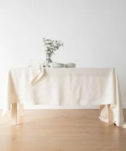 Linen Me Dining Tablecloth Cream Linen Lara 2 Linen Me Dining Tablecloth Cream Linen Lara