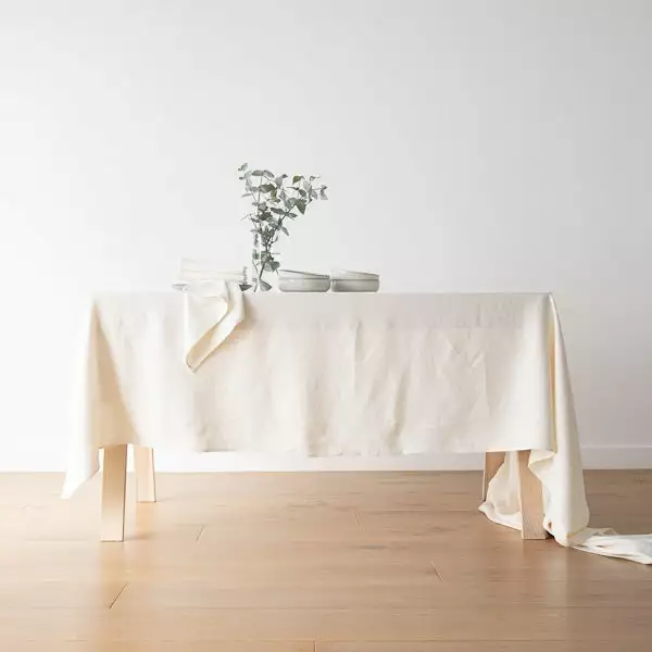 Linen Me Dining Tablecloth Cream Linen Lara Linen Me Dining Tablecloth Cream Linen Lara