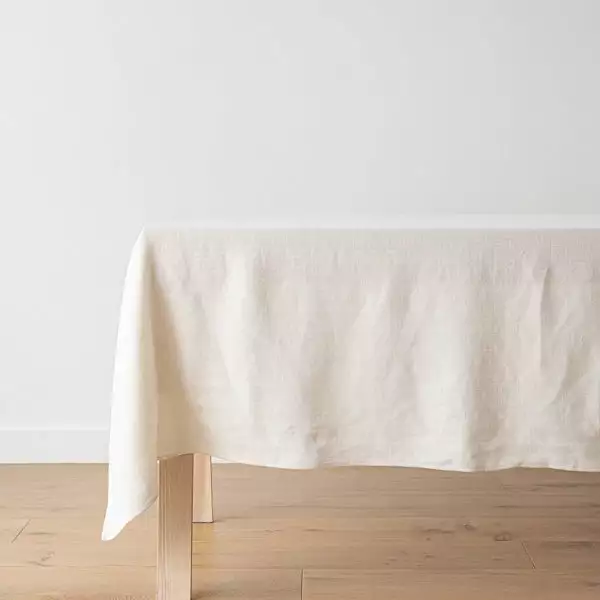 Linen Me Dining Tablecloth Cream Linen Lara Linen Me Dining Tablecloth Cream Linen Lara