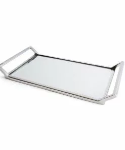 Go Home Ltd Rectangular Polished Nickel And Mirror Tray Gifts By Occasion