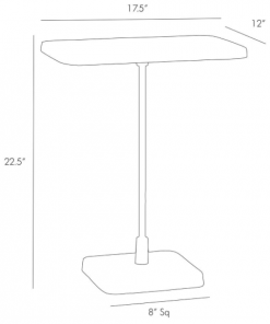 Arteriors Gifts By Occasion ACCENT TABLE VINTAGE BRASS RECTANGLE