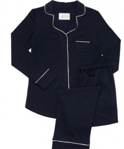 The Cat's Pajamas Classic Midnight Pima Knit Pajama