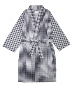 The Cat's Pajamas Gingham Luxe Pima Kimono Robe Gifts By Recipient