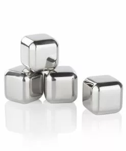 Viski Gifts By Occasion Stainless Steel Small Glacier Rocks (Set Of 4)