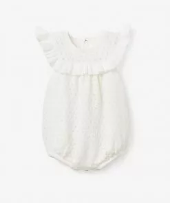 Elegant Baby Gifts By Occasion Baby Bubble Romper White Pointelle Knit 6M