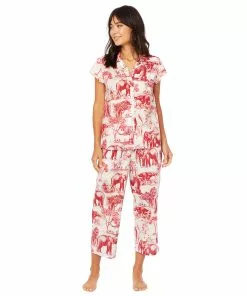 The Cat's Pajamas Gifts By Recipient Safari Pima Cotton Capri Pajama Set