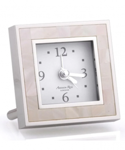 Addison Ross Gifts By Occasion Alarm Clock Mother Of Pearl Shell& Silver (Square)