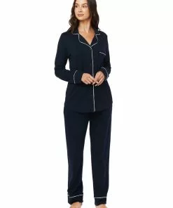 The Cat's Pajamas Classic Midnight Pima Knit Pajama
