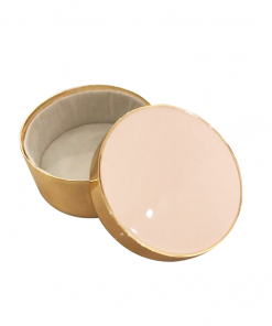 Addison Ross Gifts By Occasion Box Trinket Pink And Gold (Round)