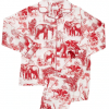 The Cat's Pajamas Gifts By Recipient Safari Toile Luxe Pima Cotton Pajama