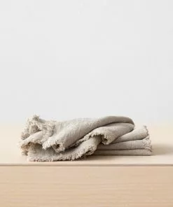 Linen Me Napkin Natural Linen Terra Fringe Dining