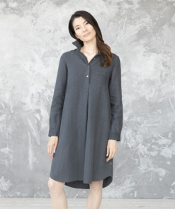 Linen Me Gifts By Recipient Dress Linen Charcoal Camilla