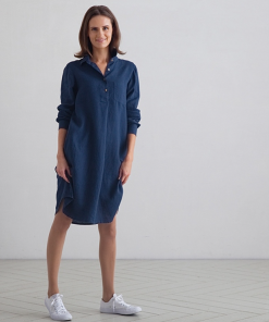 Linen Me Dress Linen Indigo Camilla