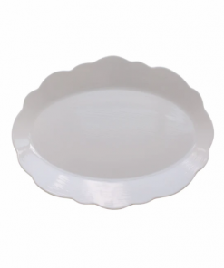 Relish Tray Serving Oval Scallop Cream Host/Hostess