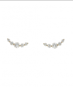 Vintage La Rose Gifts By Occasion 14k Gold Five Diamond Studs