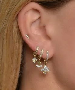 Jude Frances Delicate Provence Champagne Hoop Earrings