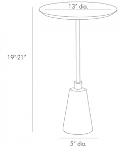Arteriors ACCENT TABLE WHITE