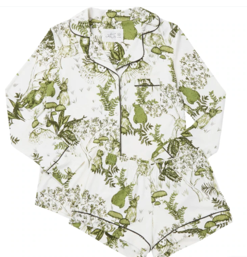 The Cat's Pajamas Gifts By Recipient Woodside Pima Knit Long-Sleeved Short Set (Available In 4 Sizes) The Cat's Pajamas Gifts By Recipient Woodside Pima Knit Long-Sleeved Short Set (Available In 4 Sizes)