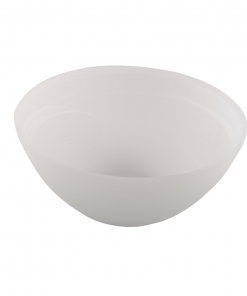 BIDKhome SERVE BOWL SWIRL LARGE GLASS MATTE FINISH - ALABASTER WHITE