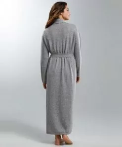 Gifts By Recipient Cashmere Grey Long Wrap Robe By Arlotta