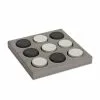 Interlude TIC TAC TOE SET GREY LEATHER