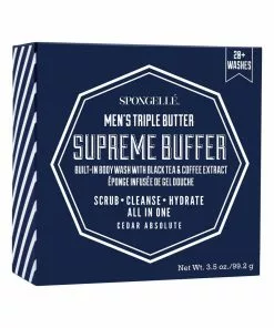 Spongelle Men's Extreme Buffer Cedar Absolute Men's Body Wash