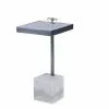 Century Furniture Gifts By Occasion ACCENT TABLE STEEL GREY WITH MARBLE BASE