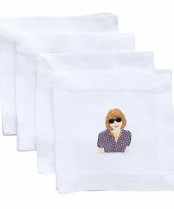 Lettermade Anna Wintour Linen Cocktail Napkins