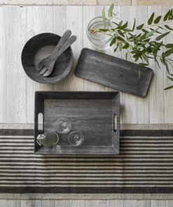 Tarhong Blackened Wood Tray Host/Hostess