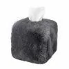 Evelyn Prelonge Smokey Grey FAUX FUR Square Tissue Cover Gifts By Occasion