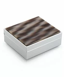 Addison Ross Box Hinged Faux Horn & Silver (Square) Gifts By Occasion