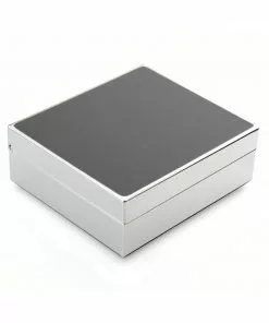 Addison Ross Gifts By Occasion Hinged Box Taupe & Silver (Square)