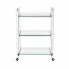 Interlude Side Tables BAR CART GLASS AND ACRYLIC