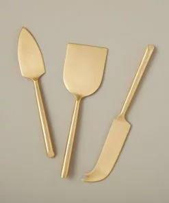 Be Home CHEESE SET MATTE GOLD Gifts By Occasion