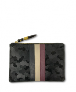 Kempton & Co Black Camo Suede Small Pouch Gifts By Occasion