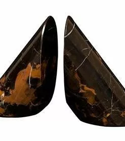 Marble Crafters Gifts By Occasion BOOKENDS MARBLE (BLACK AND GOLD)