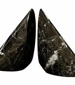 Marble Crafters Gifts By Occasion BOOKENDS MARBLE (BLACK ZEBRA)