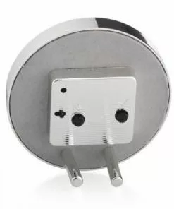 Addison Ross Alarm Clock Taupe And Silver ( Round )