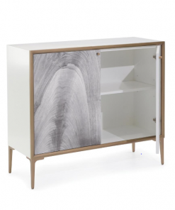 John Richard CABINET TWO-DOORS BLACK AND WHITE Side Tables