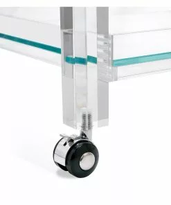 Interlude Side Tables BAR CART GLASS AND ACRYLIC