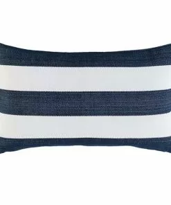 Annie Selke Company STRIPE NAVY/WHITE INDOOR/OUTDOOR DECORATIVE PILLOW Host/Hostess