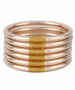 BANGLES CHAMPAGNE ALL WEATHER - SERENITY PRAYER BY BUDHAGIRL