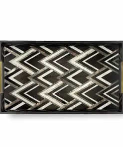 Deco Noir Rectangular Tray By L'Objet